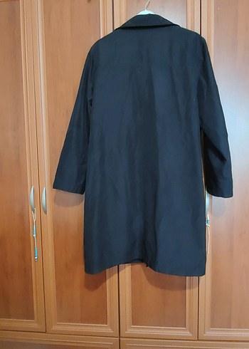 Kadın Gri Uzun Düğmeli Yağmurluk - Görsel 7