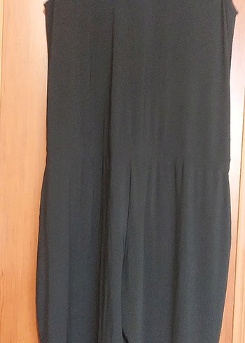 Drapeli Siyah Hamile Tulum Midi Boy - Görsel 10