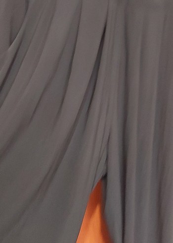 Drapeli Siyah Hamile Tulum Midi Boy - Görsel 5