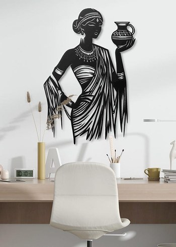 Etnik Bohem Kadın Figürü Duvar Dekoru Lazer Kesim - Görsel 5