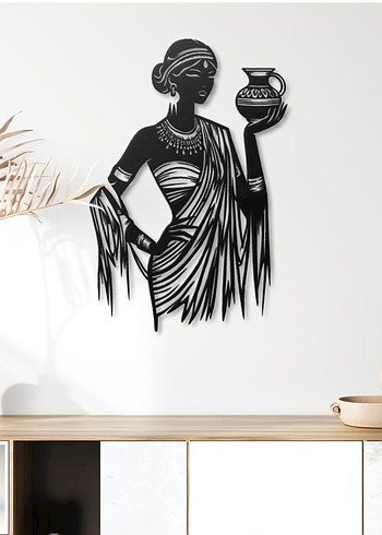 Etnik Bohem Kadın Figürü Duvar Dekoru Lazer Kesim - Görsel 4