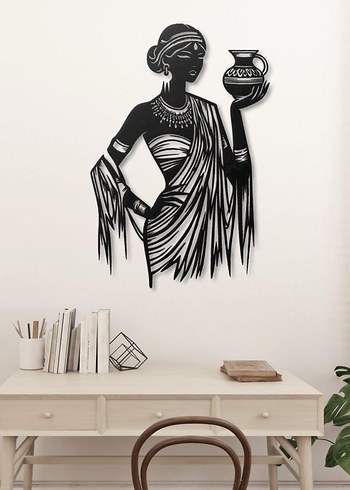 Etnik Bohem Kadın Figürü Duvar Dekoru Lazer Kesim - Görsel 3