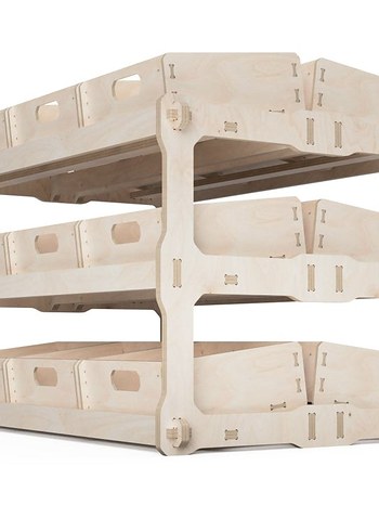 Beyaz Çocuk Rafı Üç Katlı - Görsel 3