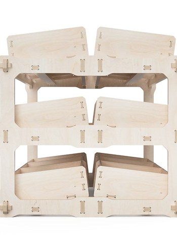 Beyaz Çocuk Rafı Üç Katlı - Görsel 5