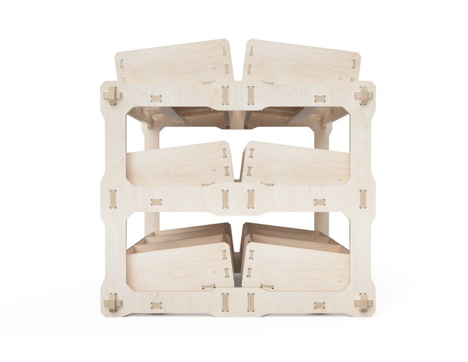 Beyaz Çocuk Rafı Üç Katlı - Görsel 5