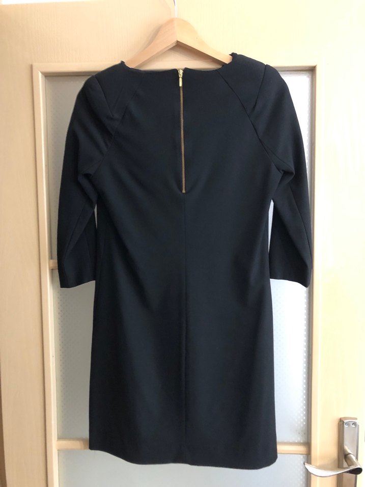 Siyah Midi Ofis Elbisesi - Görsel 2