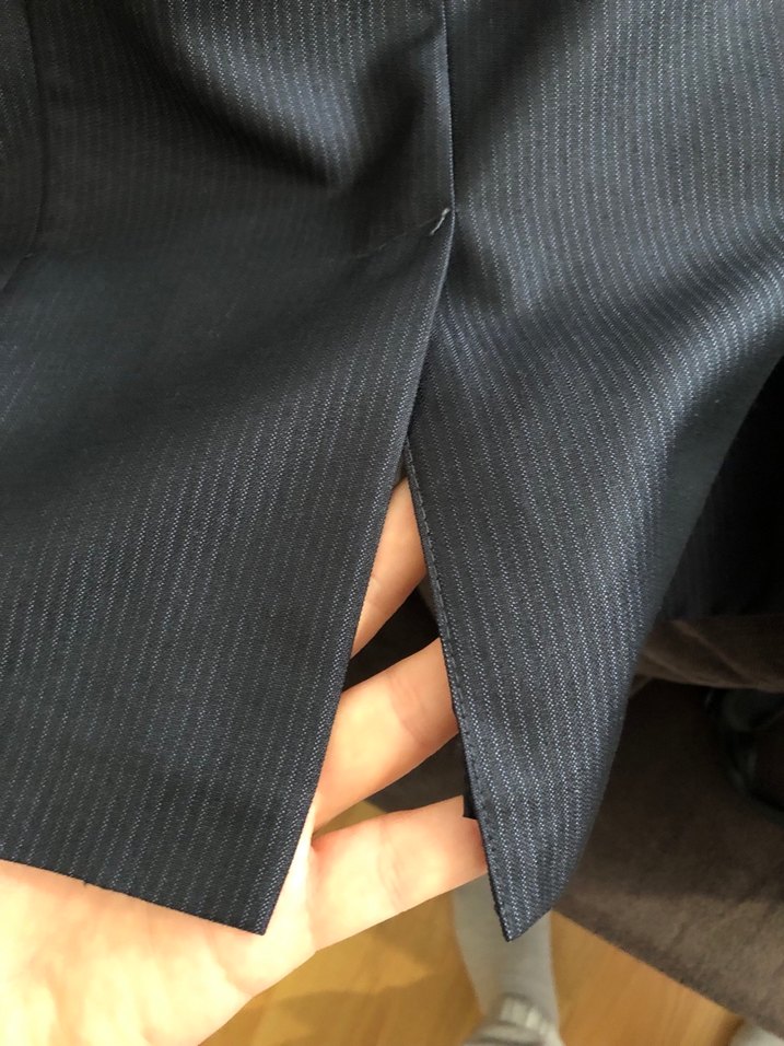 Siyah antrasit U Yakalı Midi Ofis Elbisesi - Görsel 3