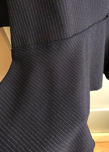 MANGO Lacivert Kadın Triko Elbise Pilili - Görsel 4