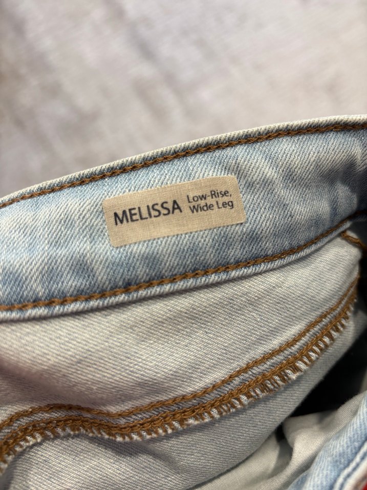 Kadın mavi Denim İspanyol Paça Pantolon - Görsel 5