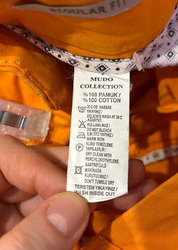 Turuncu Kadın Mini Pamuk Şort - Görsel 4