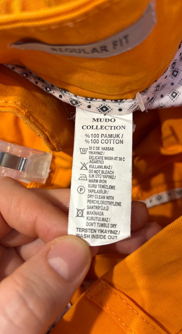 Turuncu Kadın Mini Pamuk Şort - Görsel 4