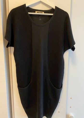 Siyah Kadın Triko Midi Elbise - Görsel 2