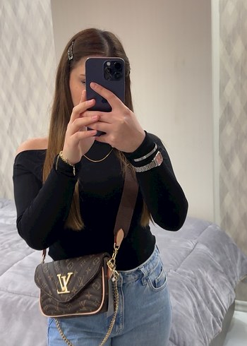 Kahverengi Deri Kadın Omuz Çantası - Görsel 3