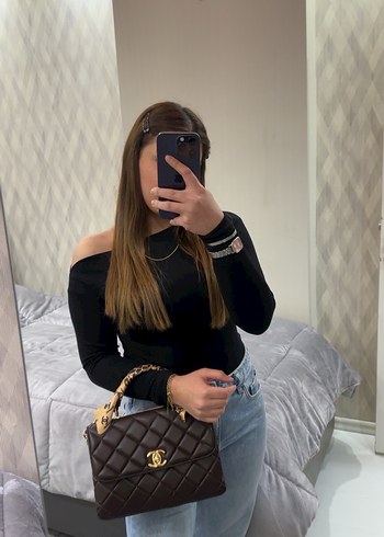 Chanel Kahverengi Deri Kadın Çanta - Görsel 2