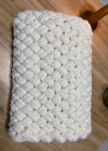 Puffy alize Beyaz Örgü Çocuk Battaniyesi - Görsel 3