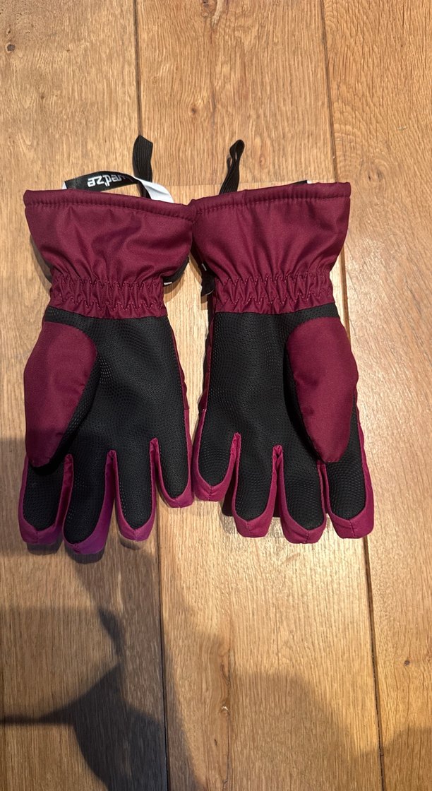 Bordo Kız Eldiveni Velcro Bantlı - Görsel 2