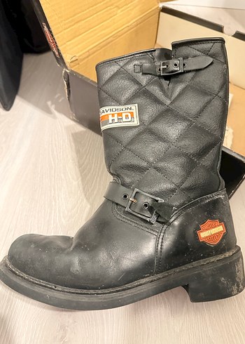 Kadın Siyah Deri Biker Botlar - Görsel 4