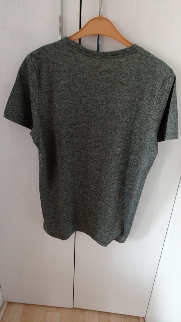 Gri Kısa Kollu Basic Erkek Tişört - Görsel 2