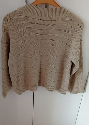 Bej Kadın Triko Hırka - Görsel 3