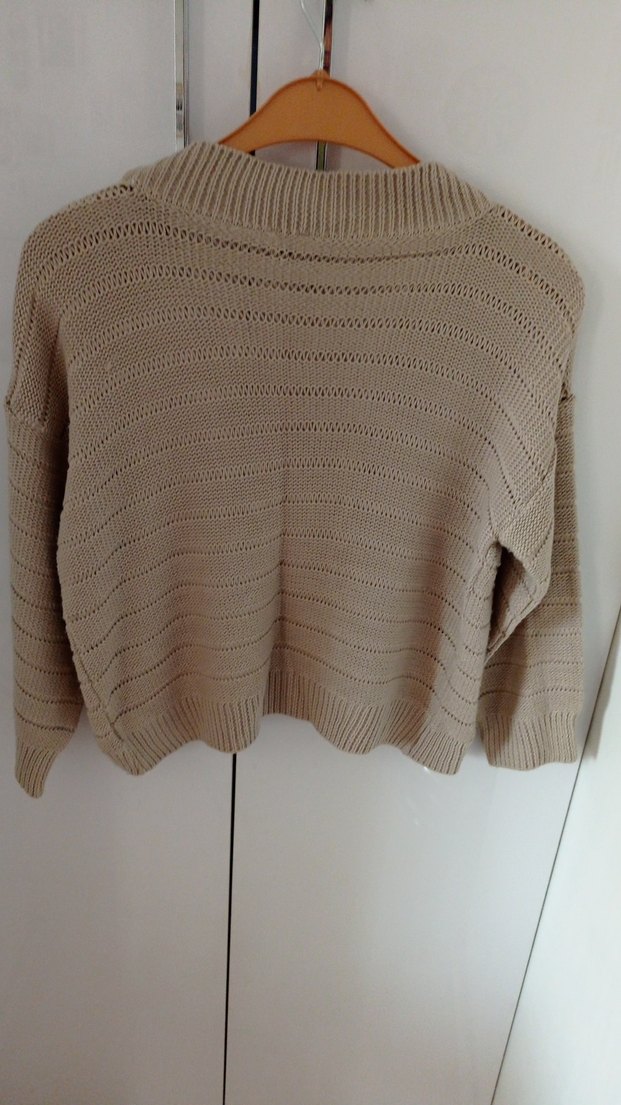 Bej Kadın Triko Hırka - Görsel 3