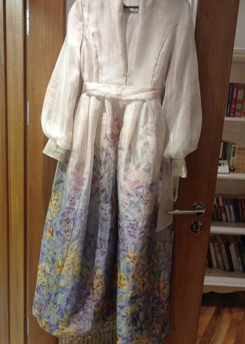 Bohem Tarz Pastel Renkli UzunAbiye Elbise - Görsel 6