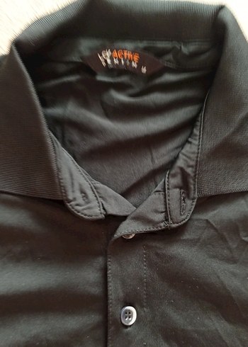 Düğmeli Siyah Erkek Polo Tişört - Görsel 2