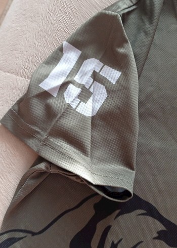 Haki Yeşil Baskılı Erkek Tişört - Görsel 2