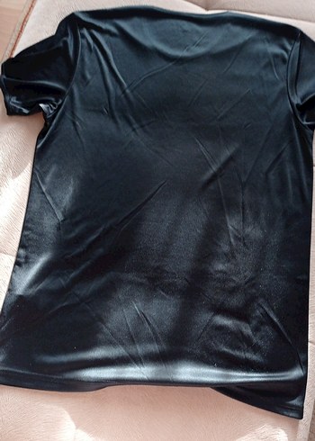 Siyah Erkek Spor Tişörtü Velcro Detaylı - Görsel 2