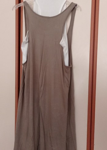 Toprak rengi  penye Salaş Elbise - Görsel 3