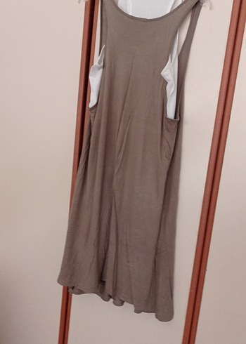 Toprak rengi  penye Salaş Elbise - Görsel 2