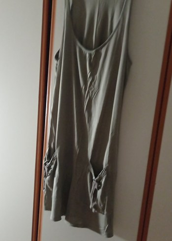 Toprak rengi  penye Salaş Elbise - Görsel 5