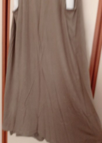 Toprak rengi  penye Salaş Elbise - Görsel 4