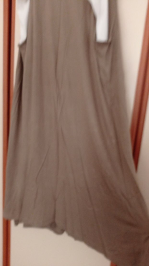 Toprak rengi  penye Salaş Elbise - Görsel 4