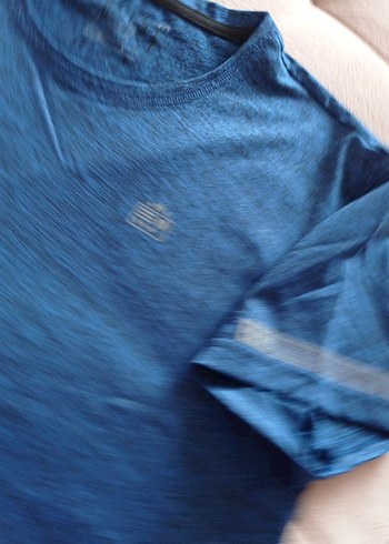 Erkek Mavi Kısa Kollu Salaş Tişört - Görsel 2