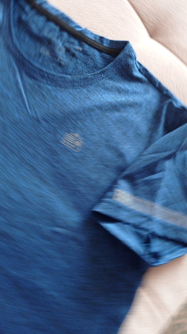 Erkek Mavi Kısa Kollu Salaş Tişört - Görsel 2