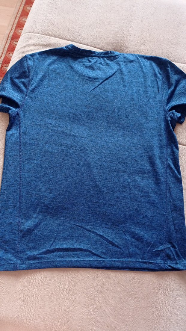 Erkek Mavi Kısa Kollu Salaş Tişört - Görsel 3