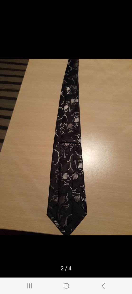 C.C.S Klasik Siyah Desenli Erkek Kravat - Görsel 3