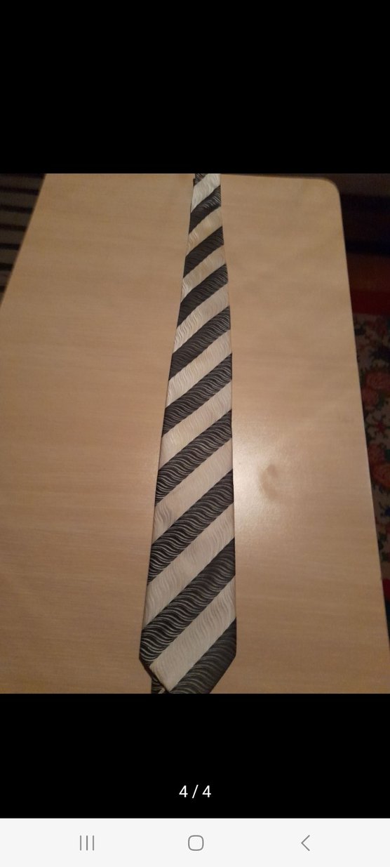 Enrico Benetti Bej ve Siyah Çizgili Erkek Kravat - Görsel 3