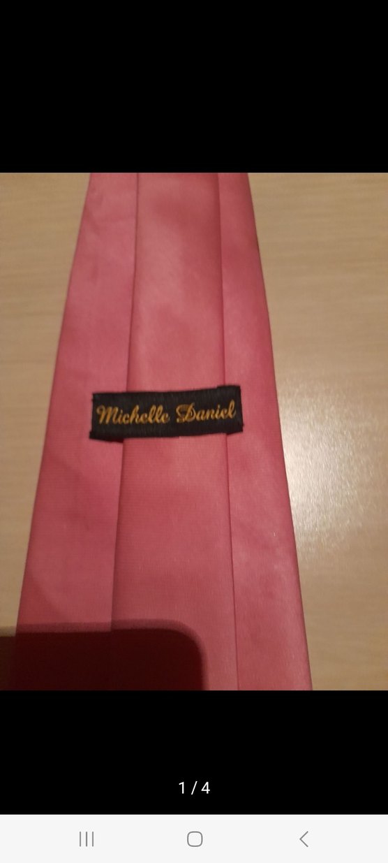 Michelle Daniel Parlak Pembe Erkek Kravat - Görsel 4