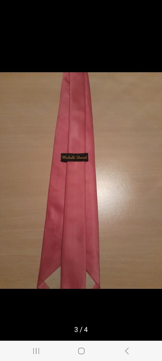 Michelle Daniel Parlak Pembe Erkek Kravat - Görsel 2