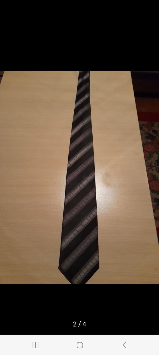 La Cravetta Gri Çizgili Erkek Kravat - Görsel 2