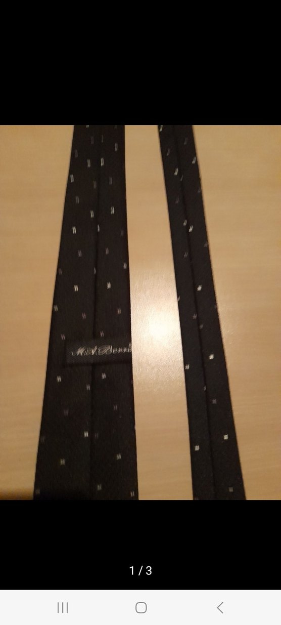 M.A Berra Klasik Desenli Siyah Erkek Kravat - Görsel 3