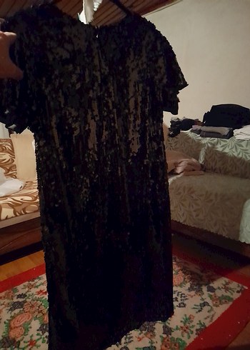 Siyah Kadın Uzun Abiye Elbise - Görsel 2