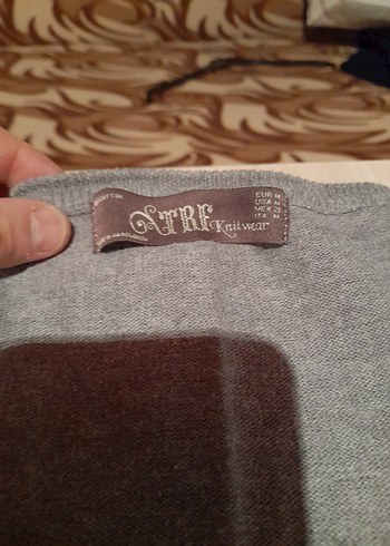 Trf Knit Wear Düğmeli Gri Kadın Hırka - Görsel 7