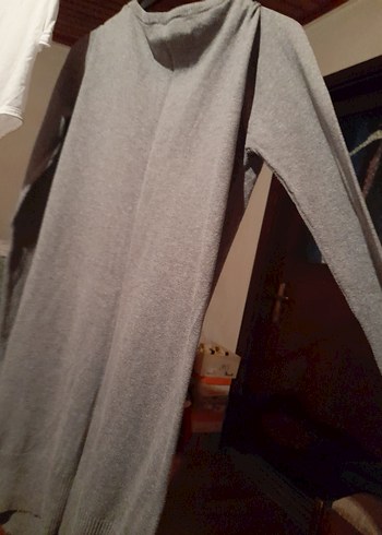 Trf Knit Wear Düğmeli Gri Kadın Hırka - Görsel 5