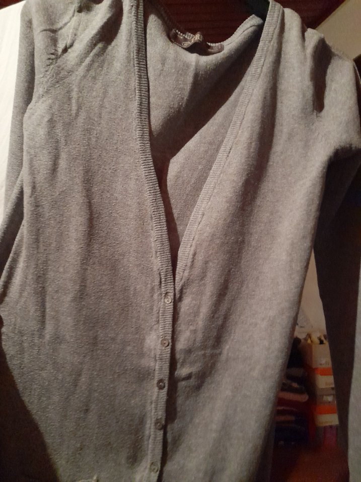 Trf Knit Wear Düğmeli Gri Kadın Hırka - Görsel 2