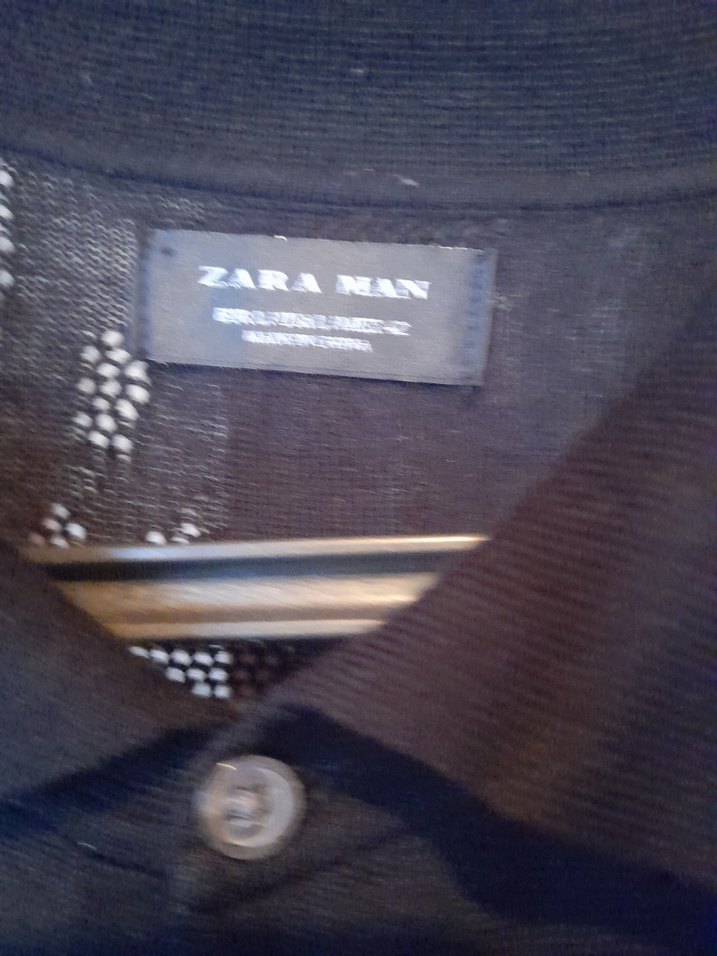 Siyah Erkek Polo Tişört Düğmeli - Görsel 3