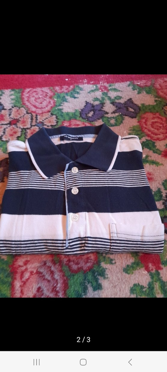 LC Waikiki Gri Çizgili Erkek Polo Yaka Tişört - Görsel 2