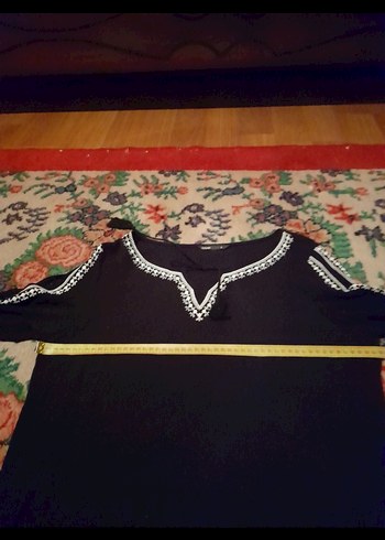 Defacto V Yaka Siyah Bluz - Görsel 2