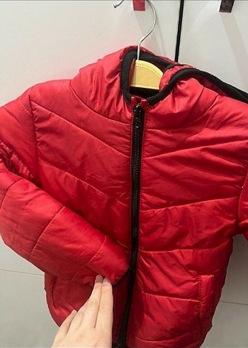 Kırmızı Fermuarlı Erkek Çocuk Mont - Görsel 2